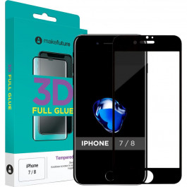 MAKE Захисне скло  3D Full Glue Black для iPhone 8 (MG3D-AI7/8B)