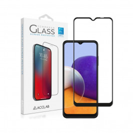 ACCLAB Защитное стекло Full Glue для Samsung Galaxy A22 Black (1283126512551)
