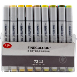   Finecolour Набор двусторонних маркеров  Sketchmarker 72 цвета EF100-TB72 разноцветный