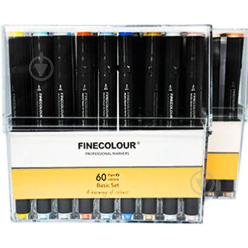 Finecolour Набор двусторонних маркеров  Brush Mini 60 цветов EF103-TB60 разноцветный - зображення 1