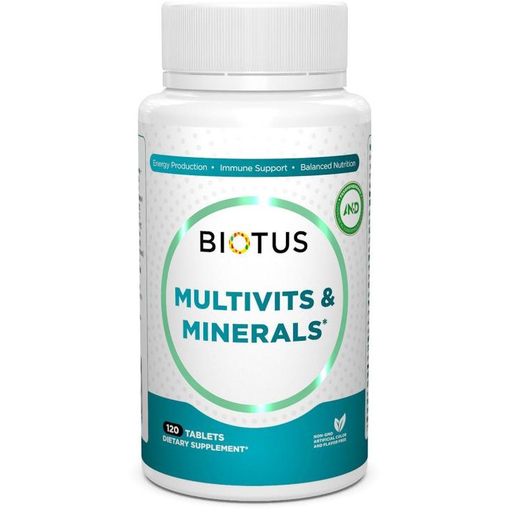 Biotus Multivits & Minerals Мультивітаміни та мінерали 120 таблеток - зображення 1