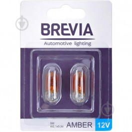 Brevia WY5W 12V 5W W2.1x9.5d Amber CP (12309)