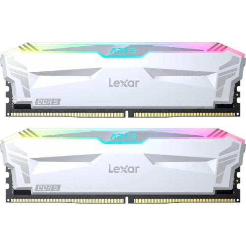 Lexar 32 GB (2x16GB) DDR5 6400 MHz Ares Gaming White RGB (LD5EU016G-R6400GDWA) - зображення 1