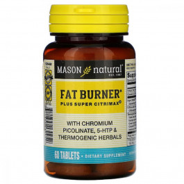 Mason Natural Жироспалювач, Fat Burner Plus Super Citrimax, , 60 таблеток