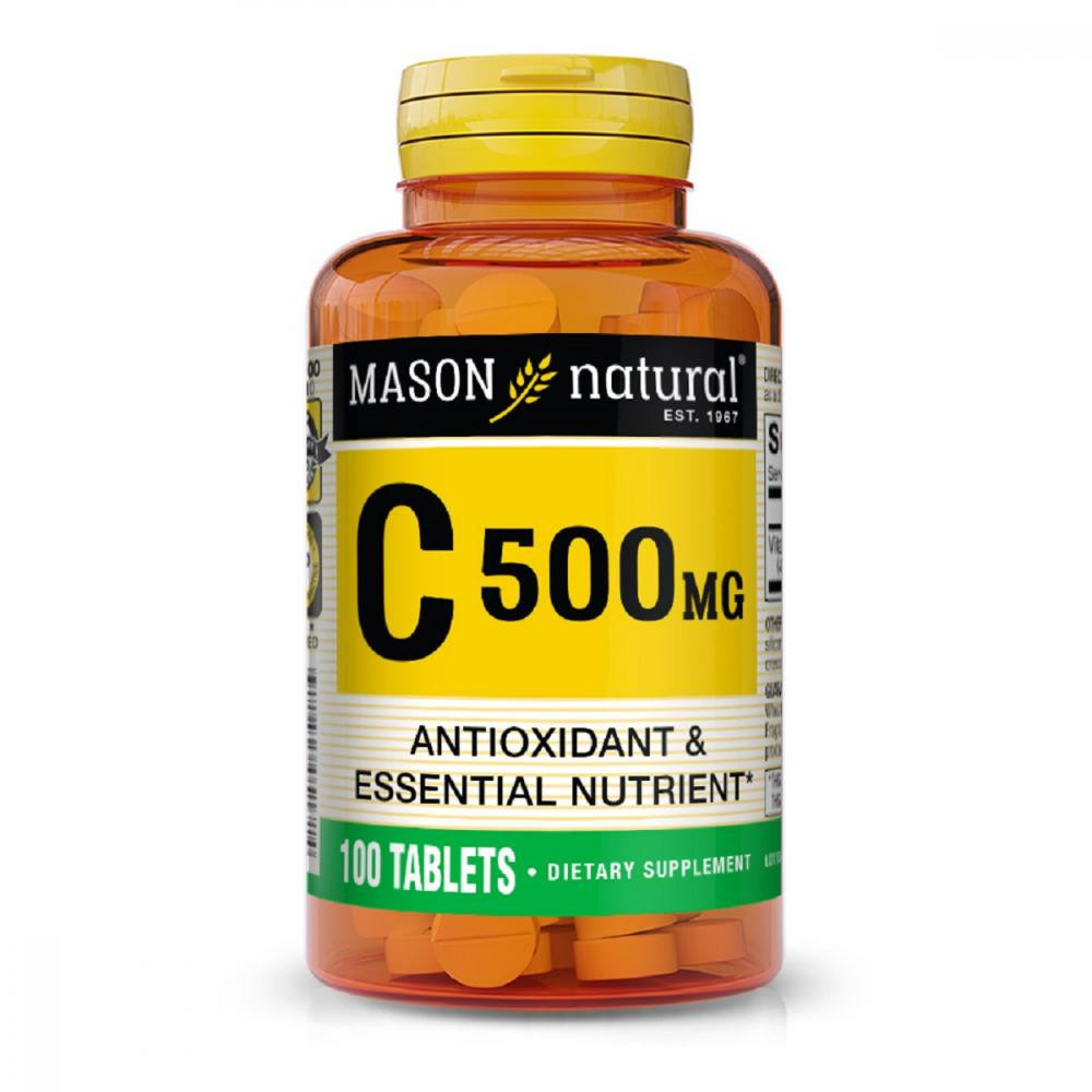 Mason Natural Вітамін C 500мг, Vitamin C, , 100 таблеток - зображення 1