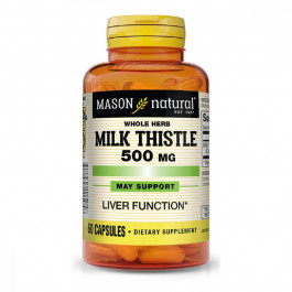 Mason Natural Расторопша 500мг, Milk Thistle, , 60 капсул