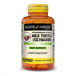 Mason Natural Расторопша (Силимарин), Milk Thistle (Silymarin), , 60 капсул