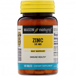 Mason Natural Цинк 50 мг, Zinc, , 100 таблеток
