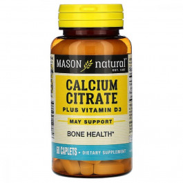 Mason Natural Цитрат кальция с витамином D3 (Calcium Citrate Plus Vitamin D3) 315 мг 60 капсул