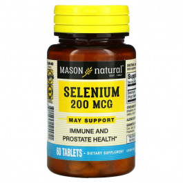 Mason Natural Селен 200 мкг, Selenium, , 60 таблеток