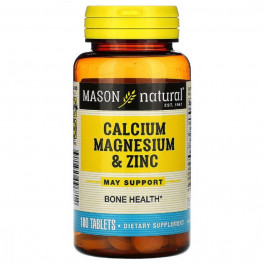 Mason Natural Кальций, магний и цинк (Calcium Magnesium and Zinc) 100 таблеток