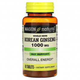 Mason Natural Whole Herb Korean Ginseng, 60 таблеток