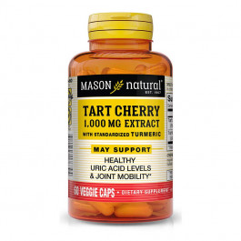 Mason Natural Tart Cherry 1000 mg Extract With Turmeric, 60 вегакапсул