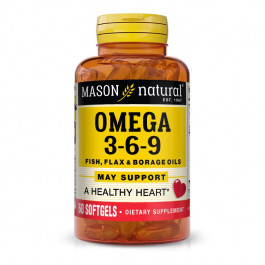 Mason Natural Omega 3-6-9 1200 mg Fish, Flax & Borage Oils, 60 капсул