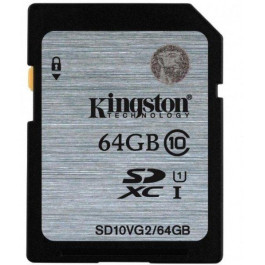   Kingston 64 GB SDXC Class 10 UHS-I SD10VG2/64GB