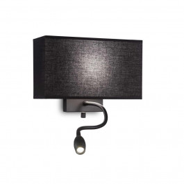   Ideal Lux Настенный светильник  HOTEL AP2 ALL BLACK (215709)