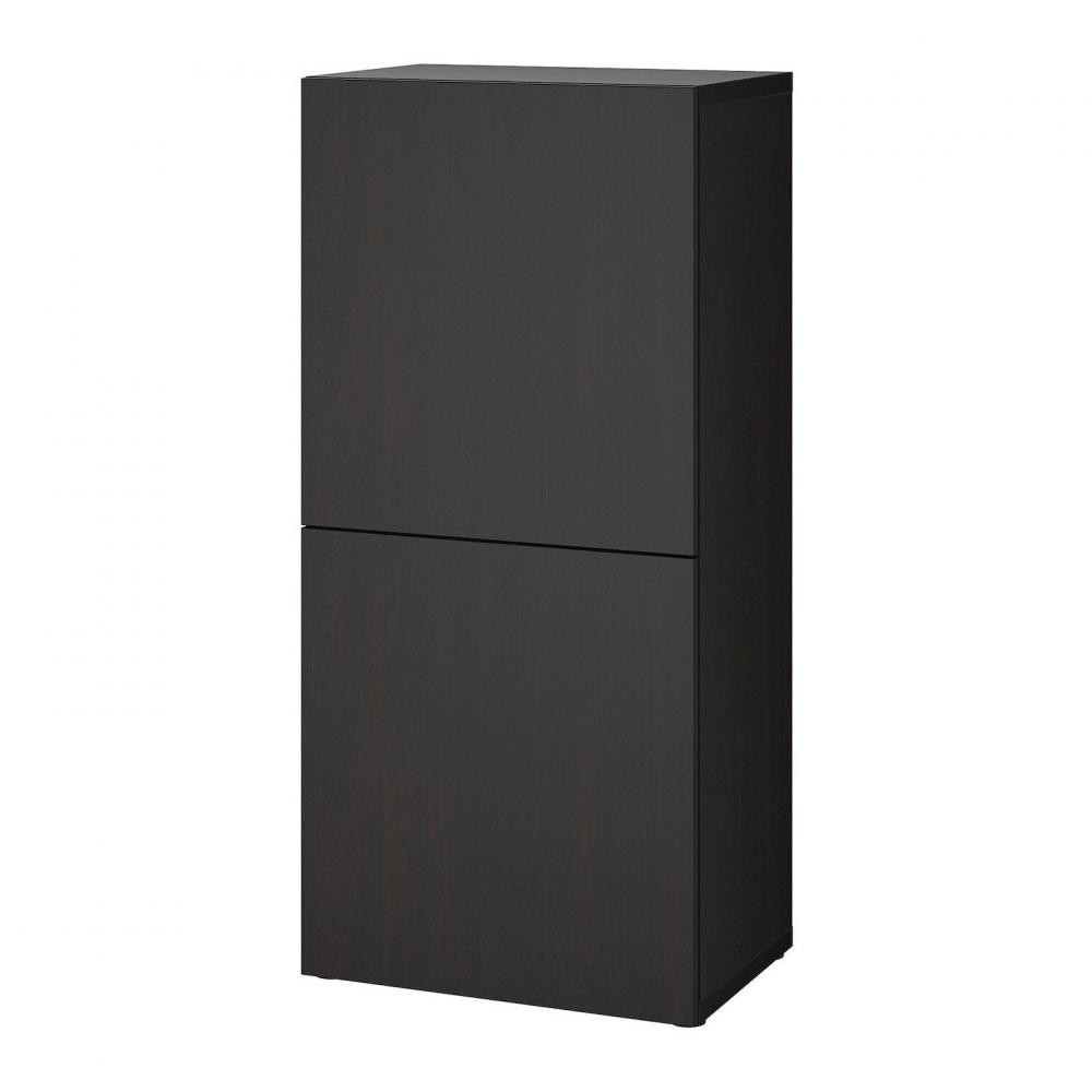 IKEA BESTA Шафа чорно-коричневий 60x42x129 (194.297.04) - зображення 1