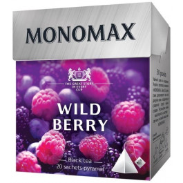 Мономах Черный чай Мономах Wild Berry в пирамидках 20 шт (4820198878061)