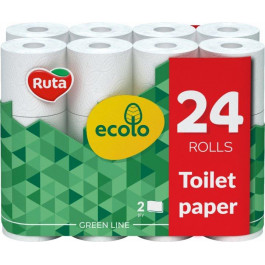 Ruta Туалетний папір  Ecolo двошаровий 24 шт. (4820202895626)
