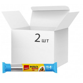 Chisto Упаковка фольги алюминиевой  для пищевых продуктов прочная 10 + 1м х 2 шт (2000064266198)