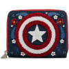 Loungefly Marvel - Captain America 80th Anniversary Floral Shield ZIP Wallet - зображення 1