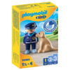 Playmobil 1.2.3 Поліцейський з собакою (70408) - зображення 1