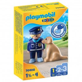 Playmobil 1.2.3 Поліцейський з собакою (70408)