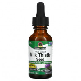Natures Answer Екстракт насіння Розторопші без спирту (Milk Thistle Seed Fluid Extract) 2000 мг 30 мл