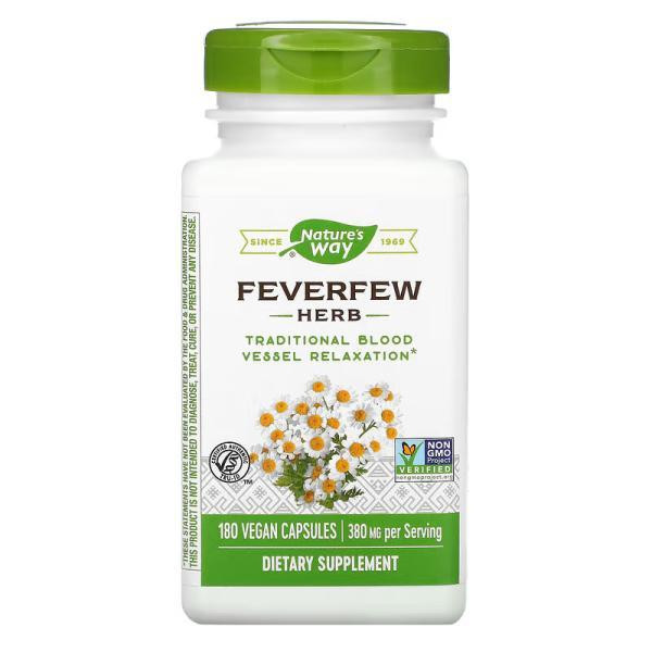 Nature's Way Піретрум дівочий (Feverfew Herb) 380 мг 180 капсул - зображення 1
