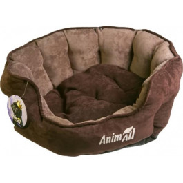 AnimAll Royal Velours М Chocolate Лежак для собак та котів, шоколад 53х47х21 см (114002)