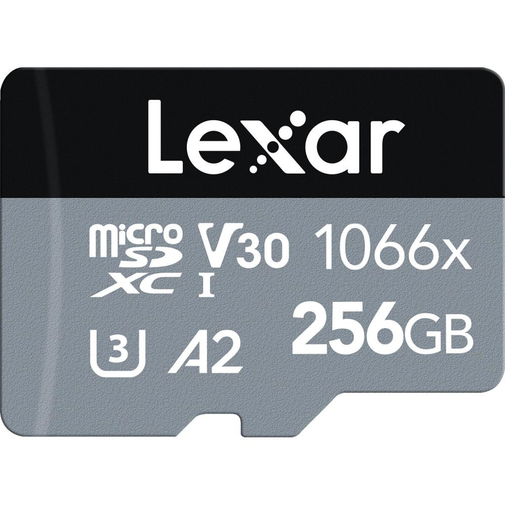Lexar 256 GB microSDXC UHS-I U3 V30 A2 Professional 1066x SILVER + SD adapter LMS1066256G-BNANG - зображення 1