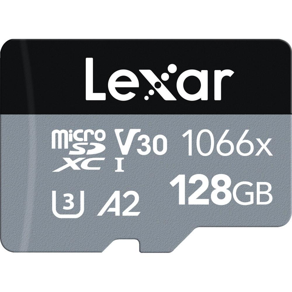 Lexar 128 GB microSDXC UHS-I U3 V30 A2 Professional 1066x SILVER + SD adapter LMS1066128G-BNANG - зображення 1
