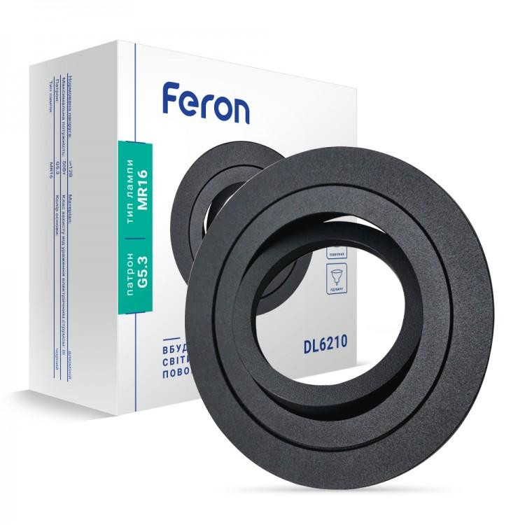 FERON Врізний точковий світильник  DL6210 чорний - зображення 1