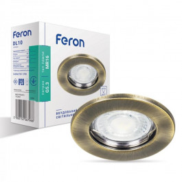 FERON Врізний точковий світильник  DL10 MR-16 античне золото