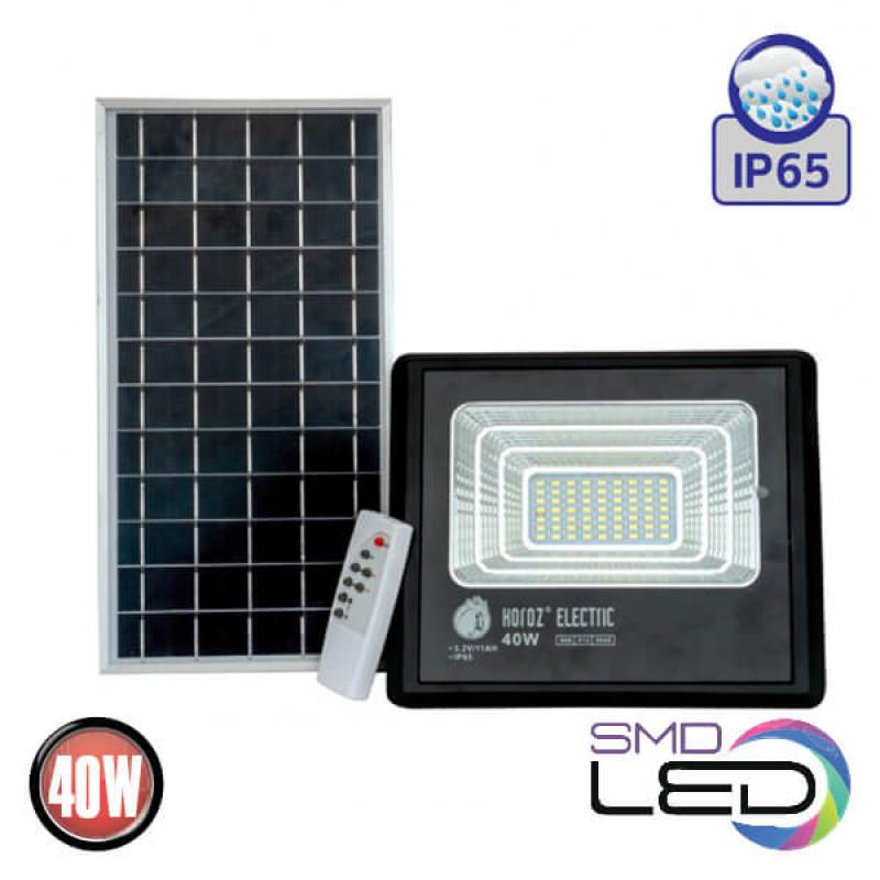 Horoz Electric Прожектор світлодіодний на сонячній батареї TIGER-40 40W 6400K (8680985572901) - зображення 1