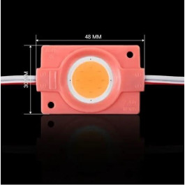 Biom Світлодіодний модуль BRT COB 2.4W круглий PINK 12v IP65 рожевий