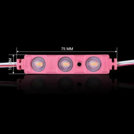 Biom Світлодіодний модуль BRT XG194 5630-3led 1,5W PINK 12v IP65 рожевий з лінзою півсфера