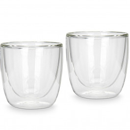 Fissman Набір з 2-х склянок  з подвійними стінками 100 мл жароміцне скло (16493)