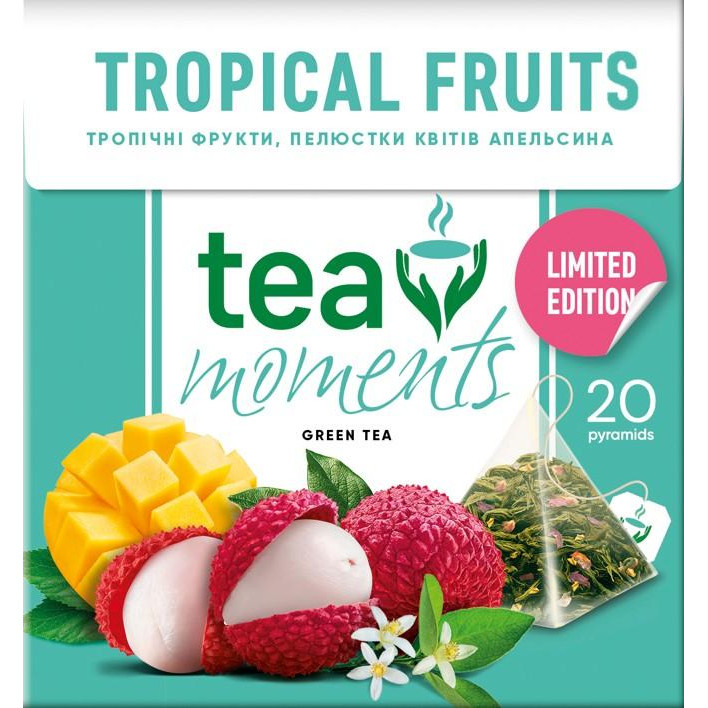 Tea Moments Чай  Tropical Fruits, 20 пірамідок (4823118602913) - зображення 1