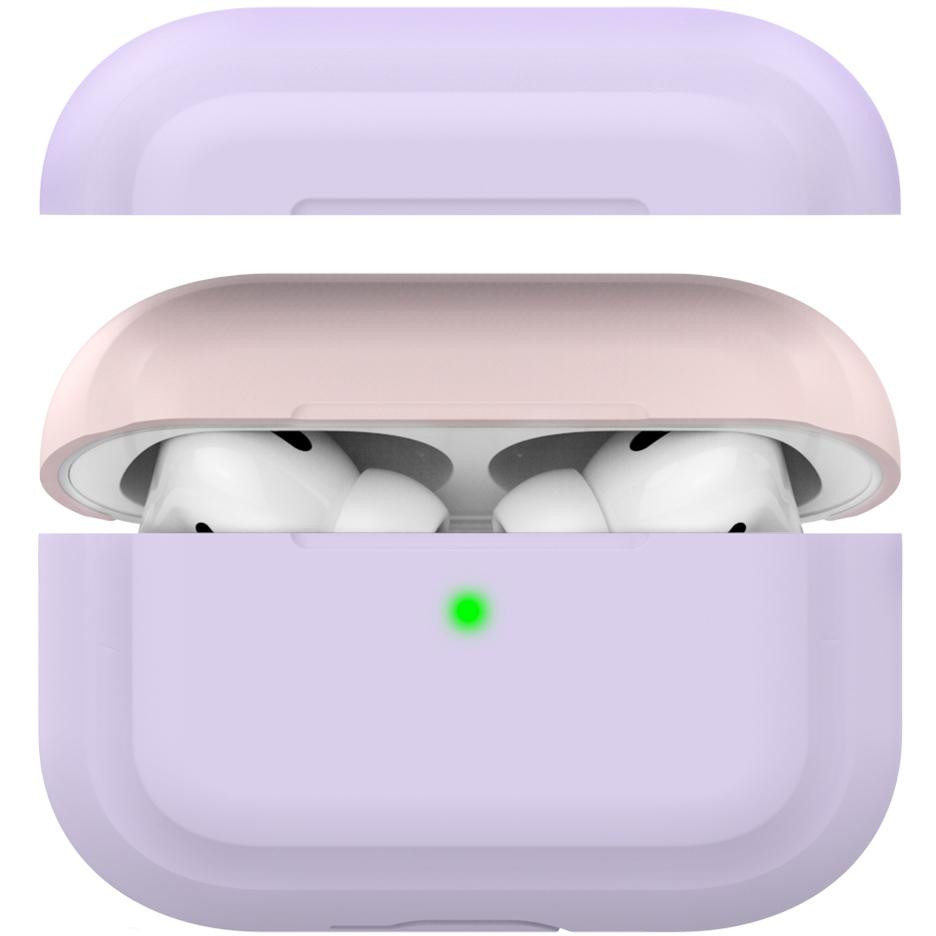 AHASTYLE Двухцветный cиликоновый чехол  для Apple AirPods Pro Lavander Pink (AHA-0P200-LLP) - зображення 1