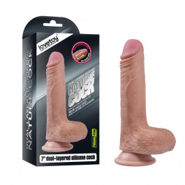 LoveToy Dual-Layered Silicone Nature Cock LV4001, телесный (6970260905060)