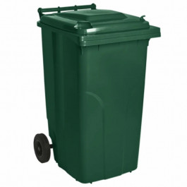Алеана Контейнер для сміття  на колесах з ручкою зелений 120 л (4823052308476)