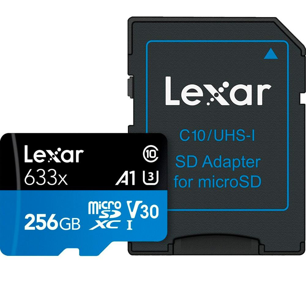 Lexar 256 GB microSDXC High Performance 633x UHS-I U3 V30 A1 Class 10 + SD-adapter (LSDMI256BB633A) - зображення 1