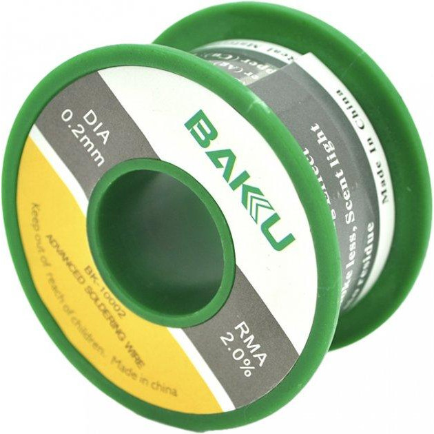 Baku проволочный Solder wire BK10002 диаметр 0.2 мм 50 г (YT11227) - зображення 1