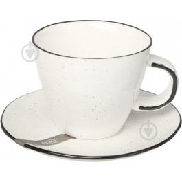 Fiora Чашка с блюдцем Natural white 250 мл (LH5819-250-J006-P001)