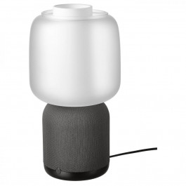   IKEA SYMFONISK Speaker lamp Glass shade Black/white (394.826.82)