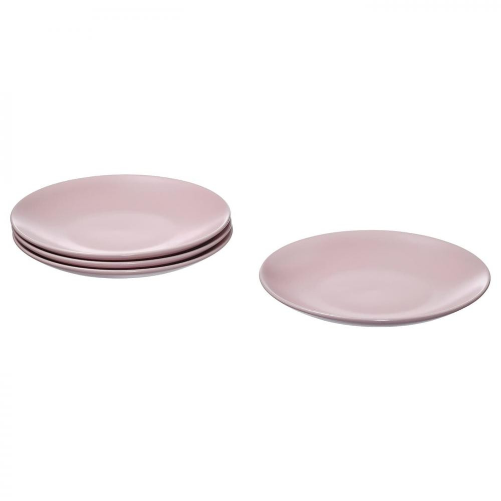IKEA ФЭРГКЛАР, 804.782.10 - Тарелка десертная, Матовый светло-розовый, 20 см - зображення 1