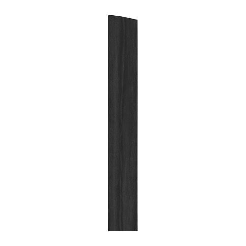 IKEA METOD Накладной уголок вертикальный, под дерево черный (902.448.43) - зображення 1