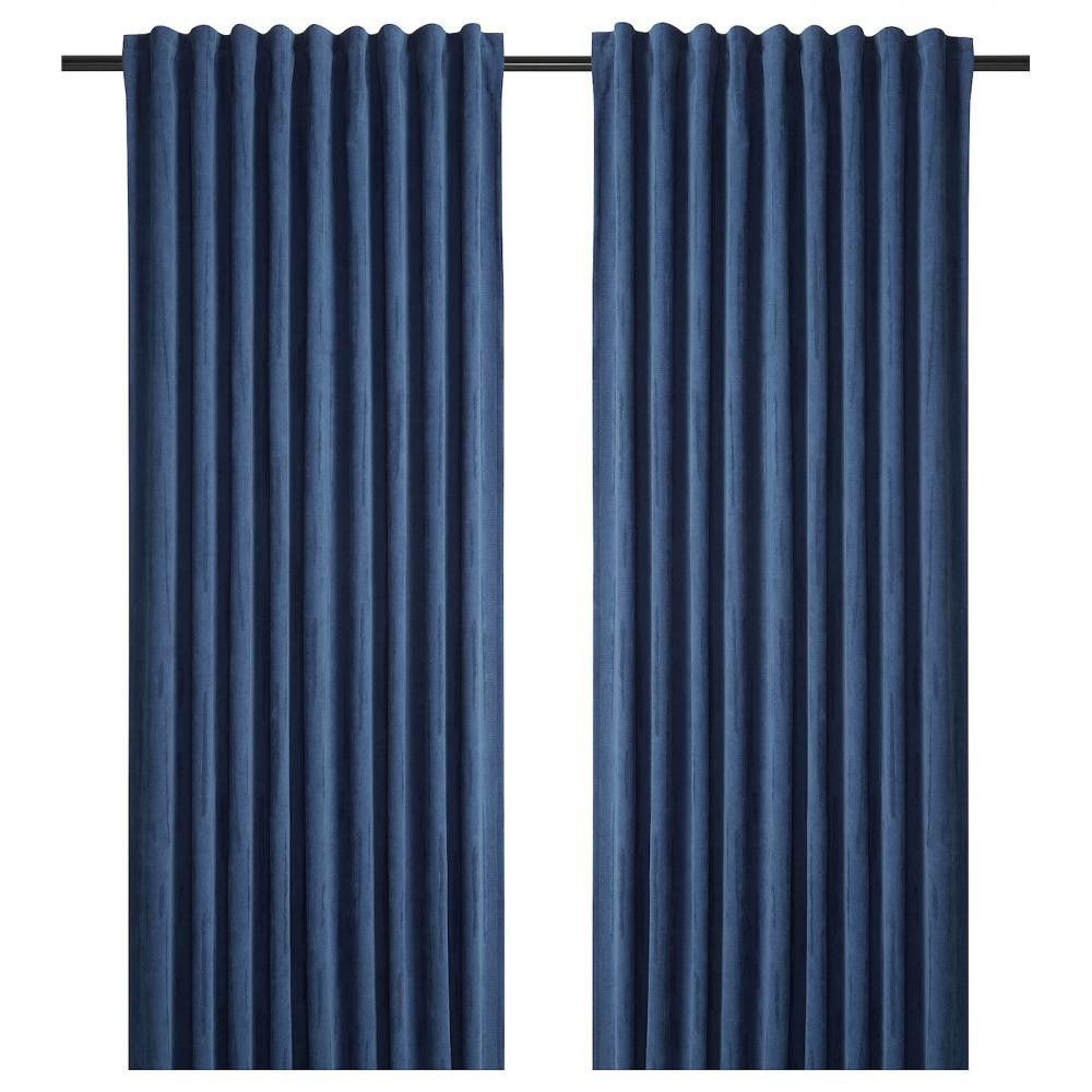 IKEA LAGEROLVON(105.514.02) затінюючі штори 1 пара, блакитний - зображення 1