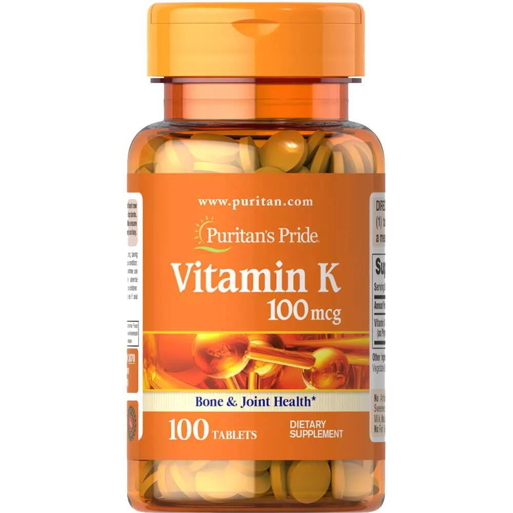 Puritan's Pride Vitamin K 100 mcg 100 таб - зображення 1